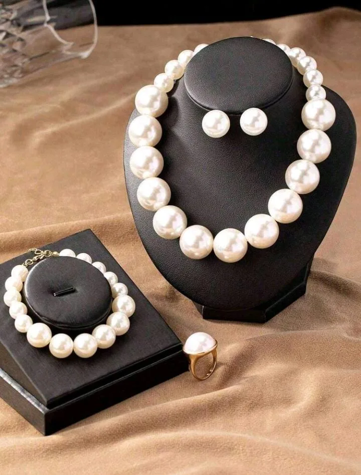 CONJUNTO PÉROLA MAXI - 4 PEÇAS - LUXO NOIVA