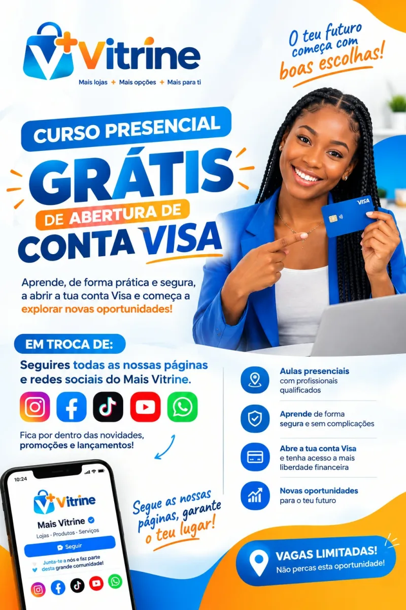 Curso de abertura de conta visa