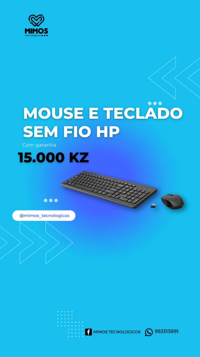 Mouse e teclado sem fio